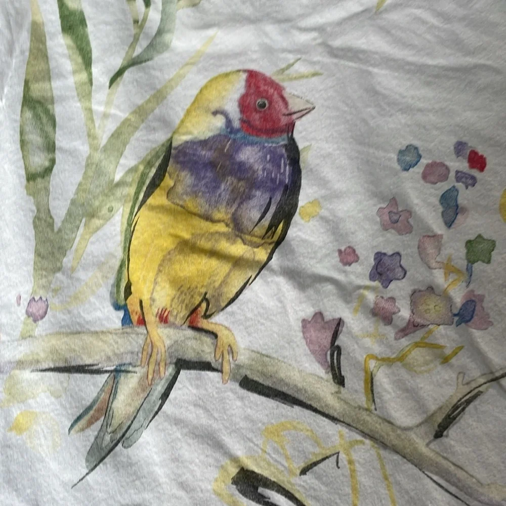 Pottery Barn Painterly Bird Duvet Cover full/queen